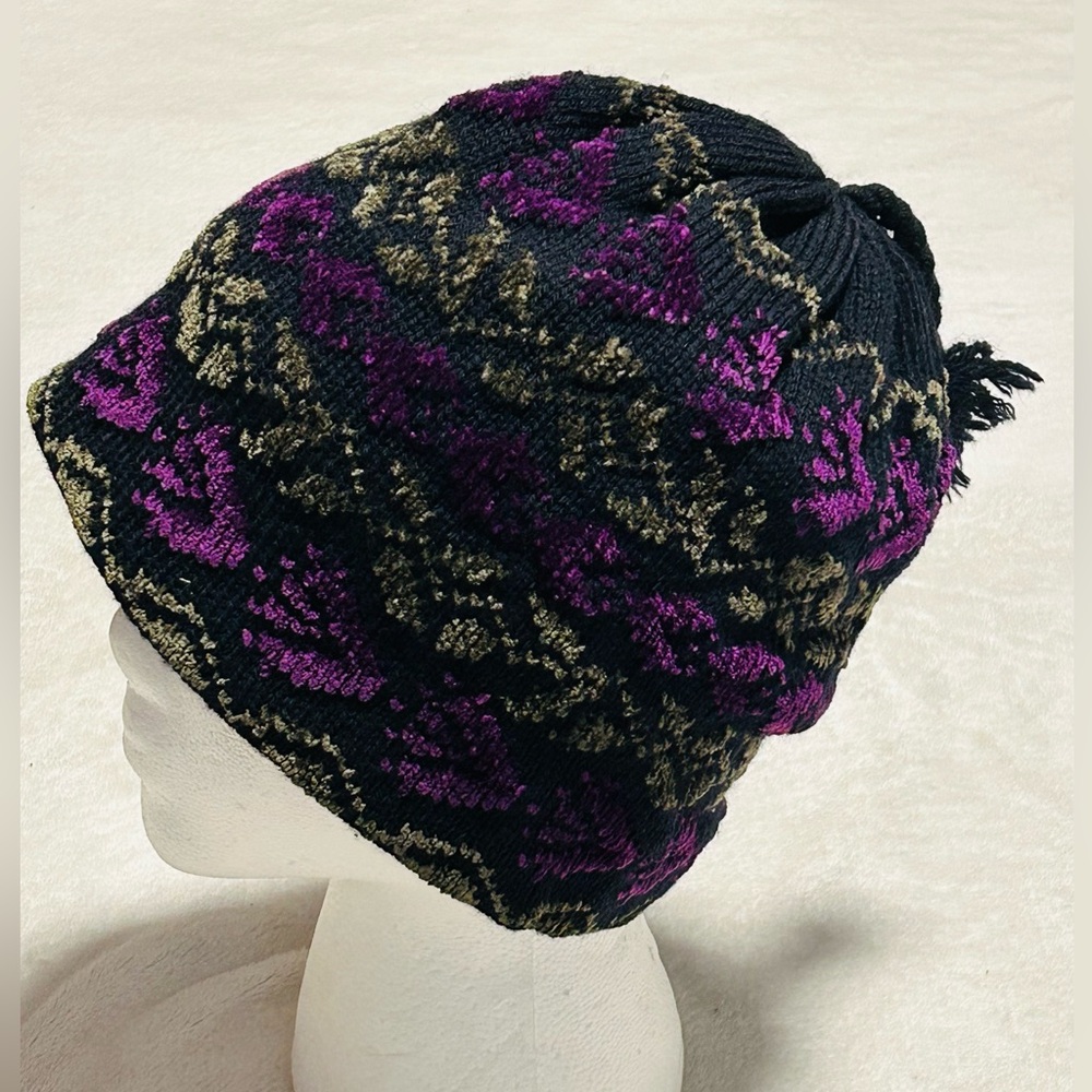 Turtle Fur Knit Beanie O/S Wool and Viscose Chenille